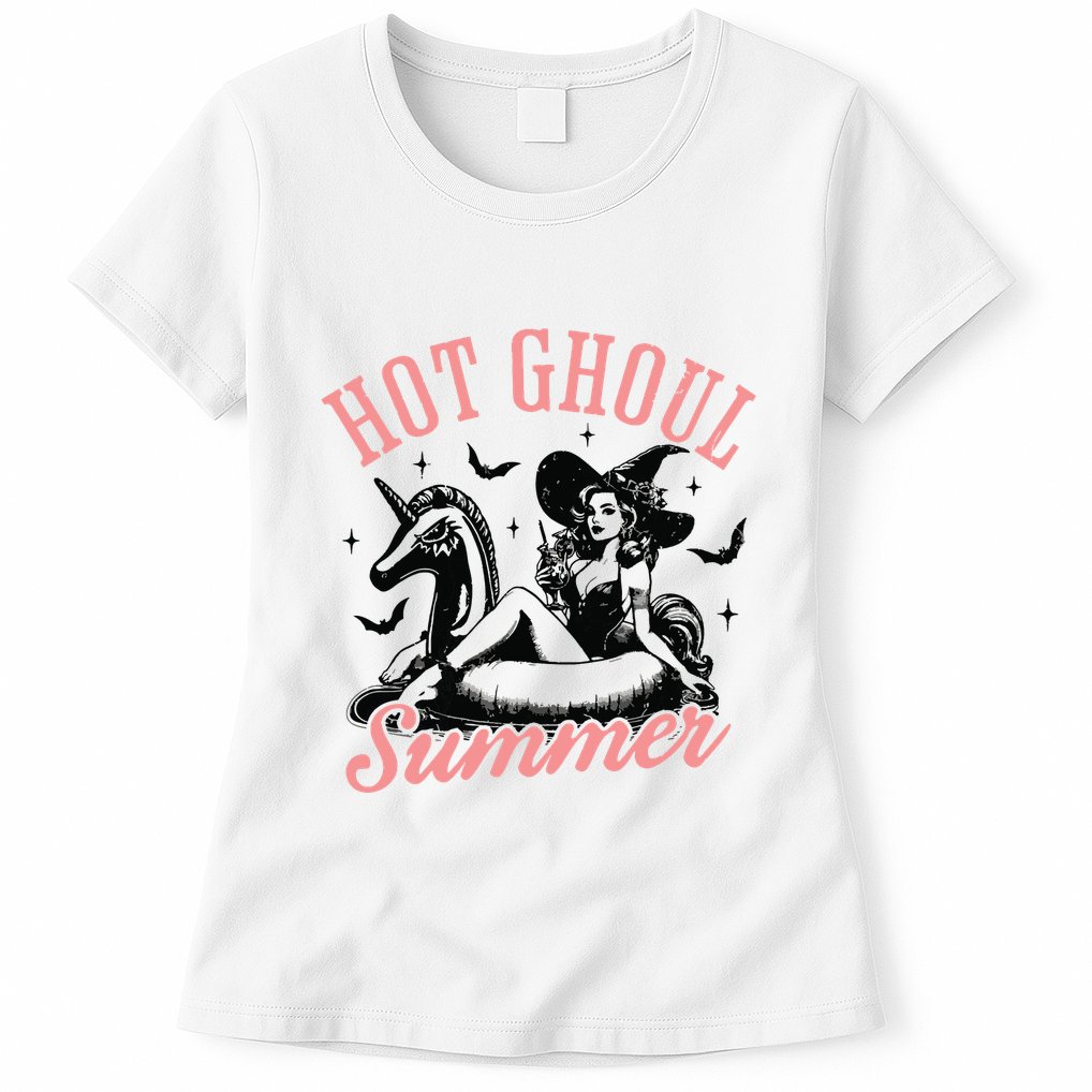 Funny Halloween Hot Ghoul Summer Summerween Womens T-Shirt