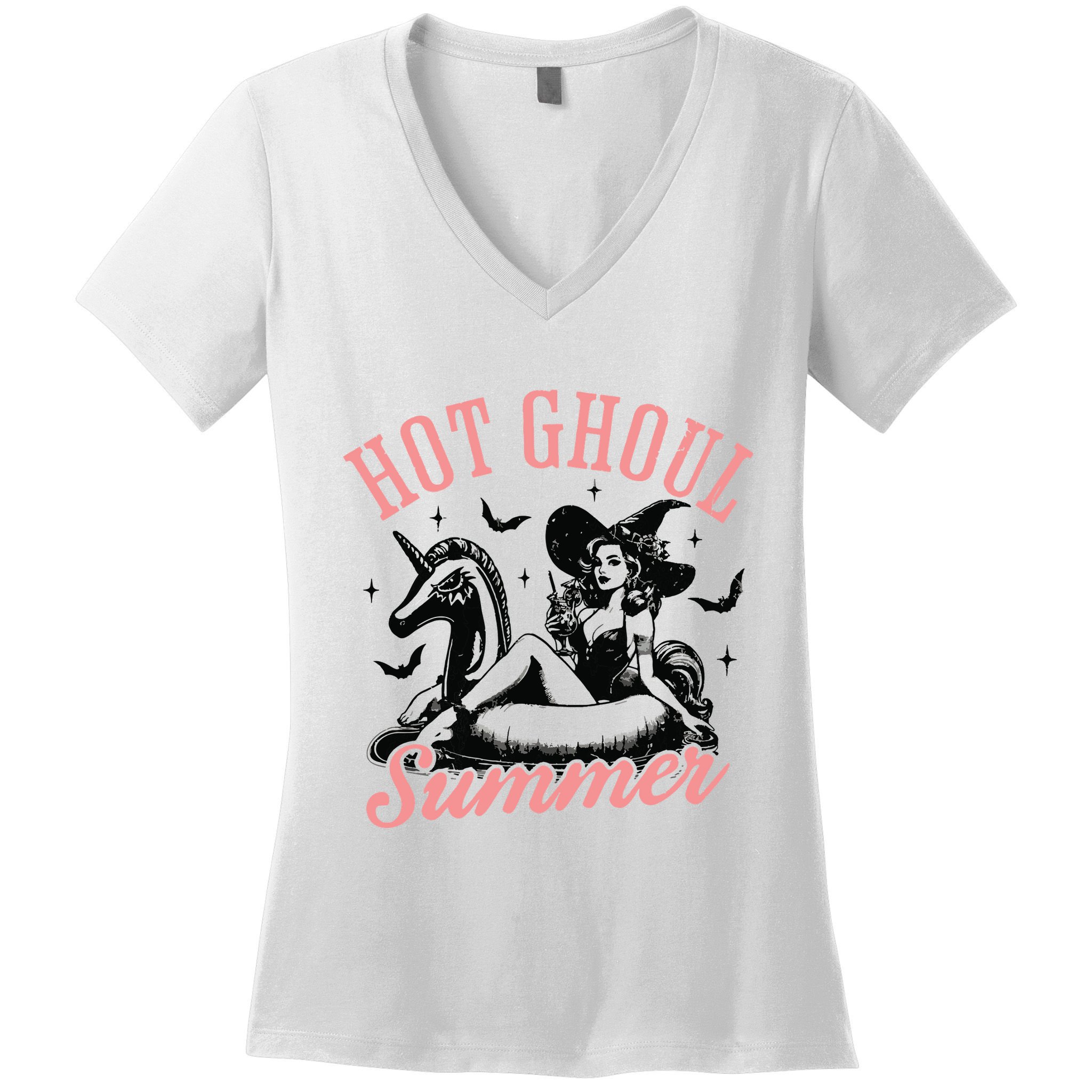 Funny Halloween Hot Ghoul Summer Summerween Women's V-Neck T-Shirt