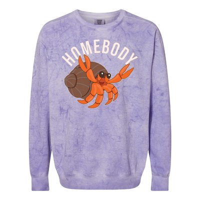 Funny Homebody Hermit Crab Colorblast Crewneck Sweatshirt