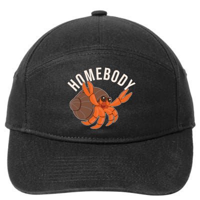 Funny Homebody Hermit Crab 7-Panel Snapback Hat