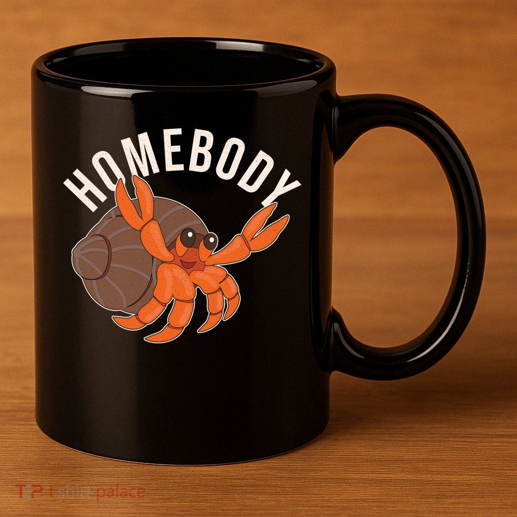 Funny Homebody Hermit Crab 11oz C Handle Ceramic Mug