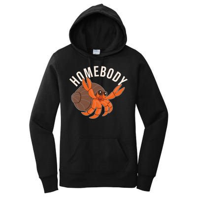 Funny Homebody Hermit Crab Women's Pullover Hoodie