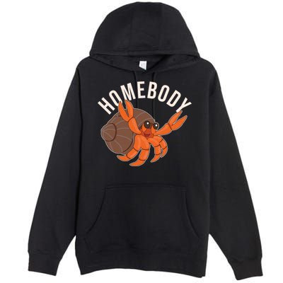 Funny Homebody Hermit Crab Premium Pullover Hoodie