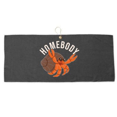 Funny Homebody Hermit Crab Large Microfiber Waffle Golf Towel