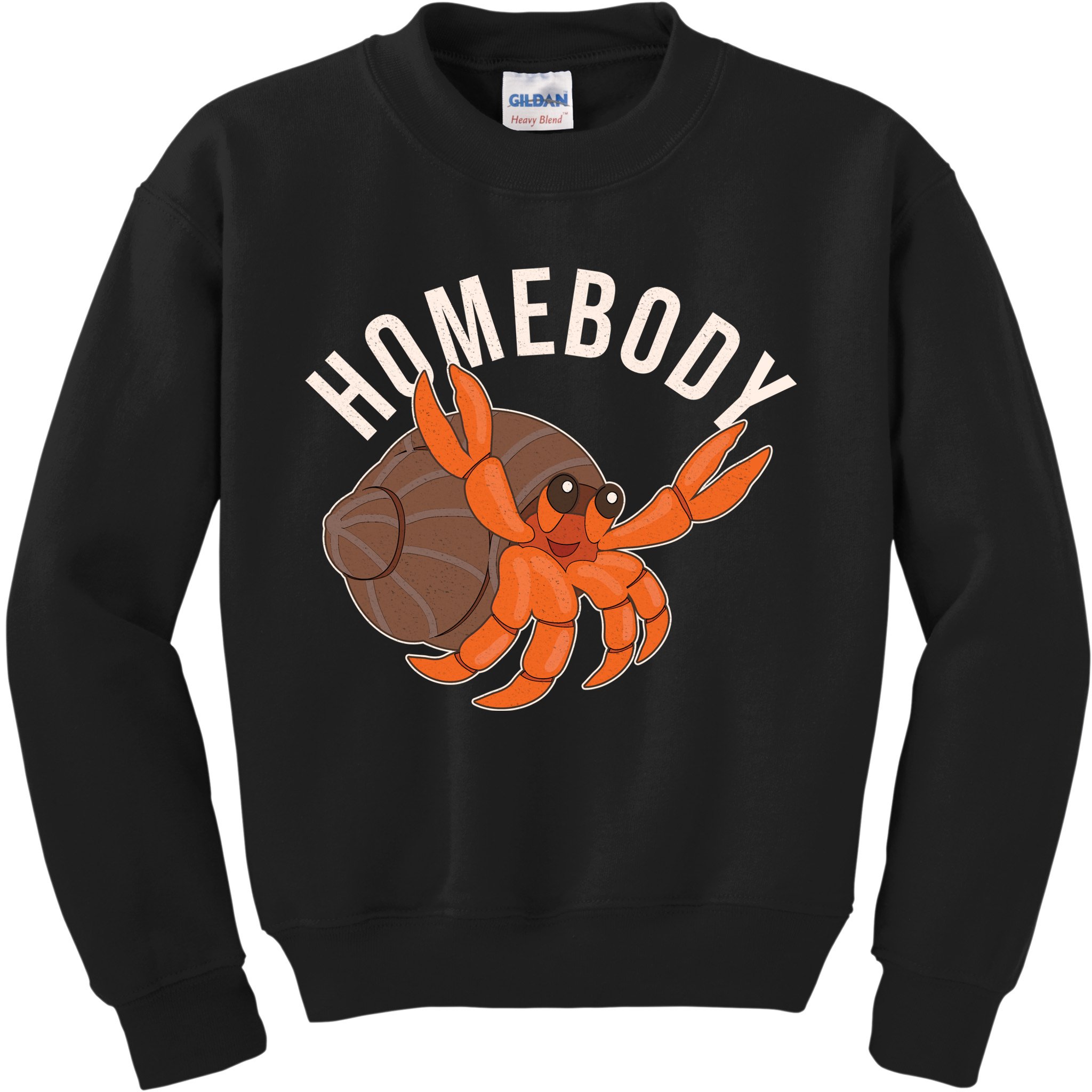 Funny Homebody Hermit Crab Kids Sweatshirt