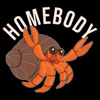 Funny Homebody Hermit Crab Zip Tote Bag