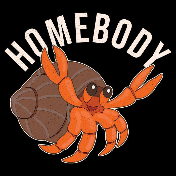 Funny Homebody Hermit Crab Zip Tote Bag