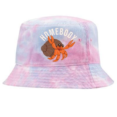 Funny Homebody Hermit Crab Tie-Dyed Bucket Hat