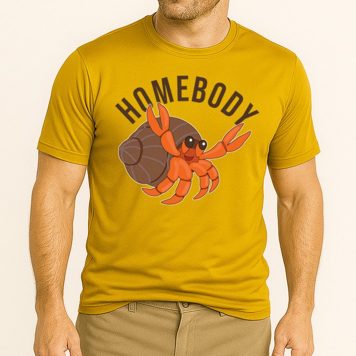 Funny Homebody Hermit Crab Cooling Performance Crew T-Shirt