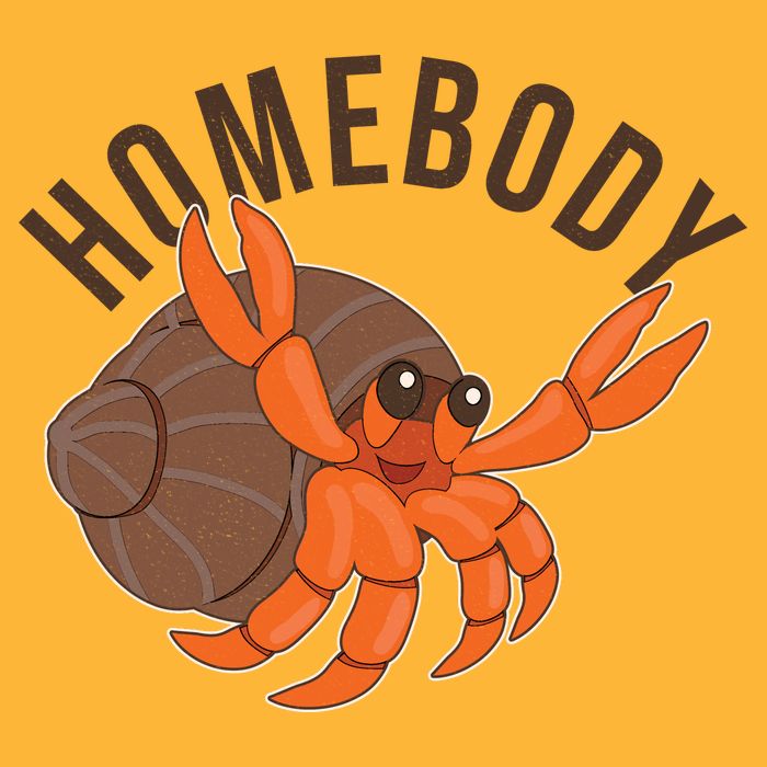 Funny Homebody Hermit Crab Cooling Performance Crew T-Shirt