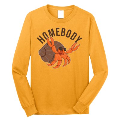 Funny Homebody Hermit Crab Long Sleeve Shirt