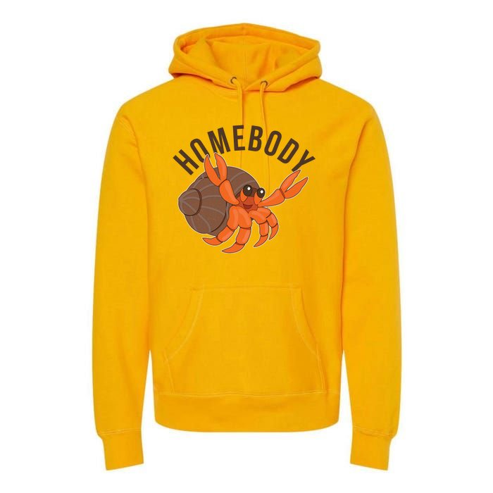 Funny Homebody Hermit Crab Premium Hoodie