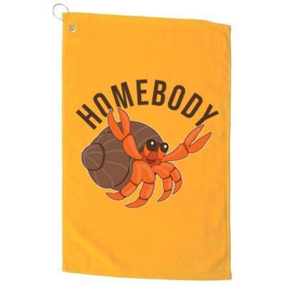 Funny Homebody Hermit Crab Platinum Collection Golf Towel