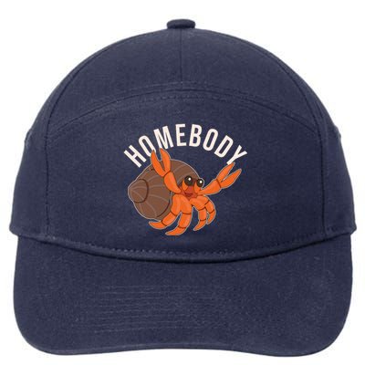 Funny Homebody Hermit Crab 7-Panel Snapback Hat