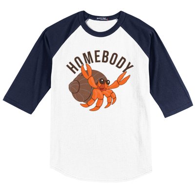 Funny Homebody Hermit Crab Baseball Sleeve Shirt