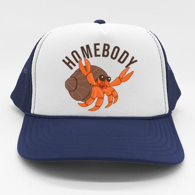 Funny Homebody Hermit Crab Trucker Hat