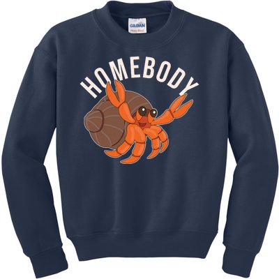 Funny Homebody Hermit Crab Kids Sweatshirt