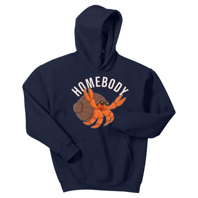 Funny Homebody Hermit Crab Kids Hoodie