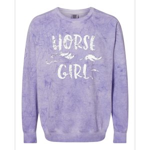 funny Horse Horseback Riding Equestrian Colorblast Crewneck Sweatshirt