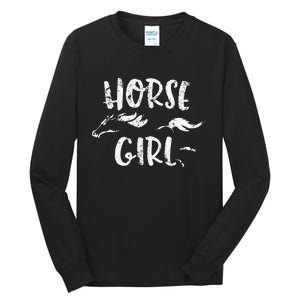 funny Horse Horseback Riding Equestrian Tall Long Sleeve T-Shirt