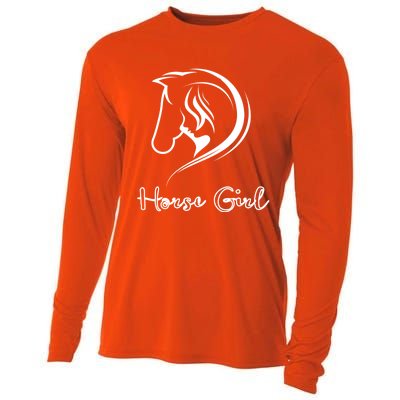 Funny Horse Horseback Riding Equestrian Lover Funny Gift Cooling Performance Long Sleeve Crew