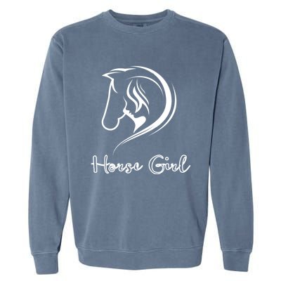 Funny Horse Horseback Riding Equestrian Lover Funny Gift Garment-Dyed Sweatshirt