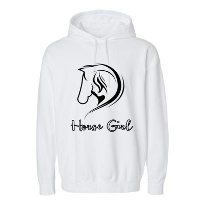 Funny Horse Horseback Riding Equestrian Lover Funny Gift Garment-Dyed Fleece Hoodie