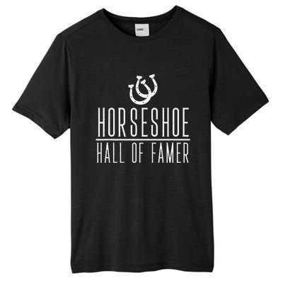 Funny Horseshoe Hall Of Famer Backyard Game Tall Fusion ChromaSoft Performance T-Shirt