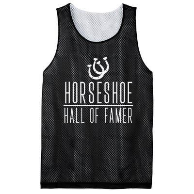 Funny Horseshoe Hall Of Famer Backyard Game Mesh Reversible Basketball Jersey Tank