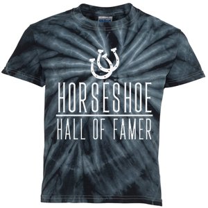 Funny Horseshoe Hall Of Famer Backyard Game Kids Tie-Dye T-Shirt