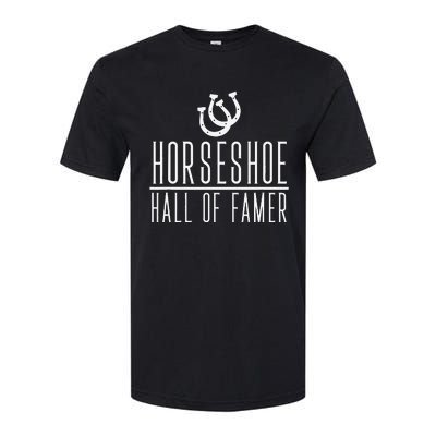 Funny Horseshoe Hall Of Famer Backyard Game Softstyle CVC T-Shirt