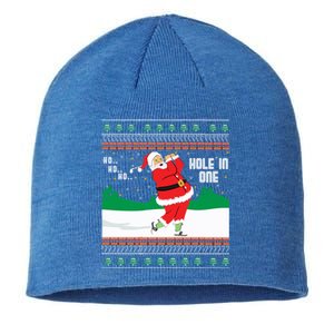 Funny Ho Ho Ho Ugly Santa Golf Christmas Jumper Gift Sustainable Beanie