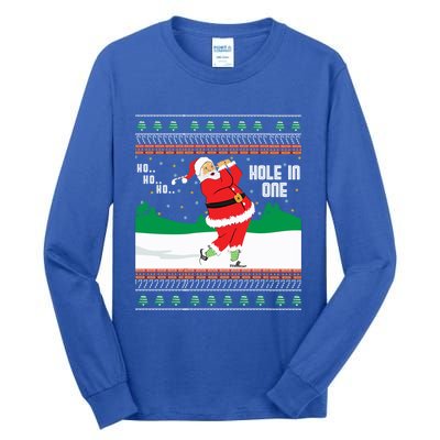 Funny Ho Ho Ho Ugly Santa Golf Christmas Jumper Gift Tall Long Sleeve T-Shirt