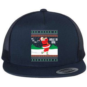 Funny Ho Ho Ho Ugly Santa Golf Christmas Jumper Gift Flat Bill Trucker Hat