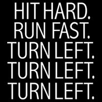 Funny Hit Hard Run Fast Turn Left Baseball Pitcher Gift Drawstring Bag