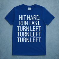 Funny Hit Hard Run Fast Turn Left Baseball Pitcher Gift T-Shirt