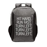 Funny Hit Hard Run Fast Turn Left Baseball Pitcher Gift Vector Backpack