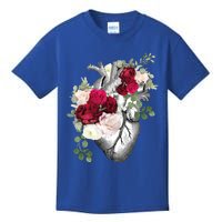 Floral Hu Heart Vintage With Roses Anatomy Illustrations Gift Kids T-Shirt