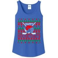 Funny Happy Hockeydays Ice Hockey Christmas Ugly Xmas Pajama Gift Ladies Essential Tank