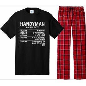 Funny Handyman Hourly Rate Pajama Set