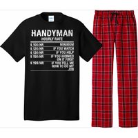 Funny Handyman Hourly Rate Pajama Set