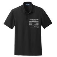 Funny Handyman Hourly Rate Dry Zone Grid Polo