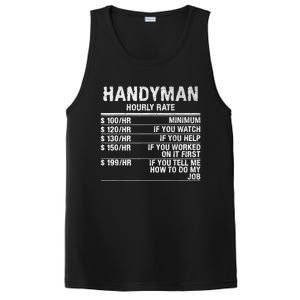 Funny Handyman Hourly Rate PosiCharge Competitor Tank