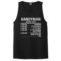 Funny Handyman Hourly Rate PosiCharge Competitor Tank