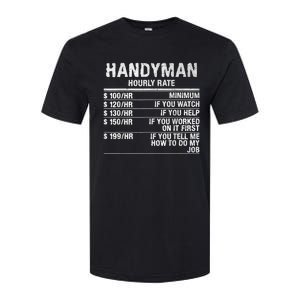 Funny Handyman Hourly Rate Softstyle CVC T-Shirt