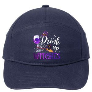 Funny Halloween Hat Up Witches Funny Up Witches Gift 7-Panel Snapback Hat