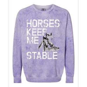 Funny Horse Horseback Riding Cool Gift Mom Colorblast Crewneck Sweatshirt