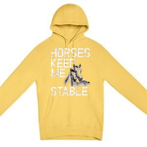 Funny Horse Horseback Riding Cool Gift Mom Premium Pullover Hoodie