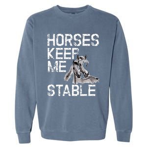 Funny Horse Horseback Riding Cool Gift Mom Garment-Dyed Sweatshirt