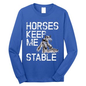 Funny Horse Horseback Riding Cool Gift Mom Long Sleeve Shirt